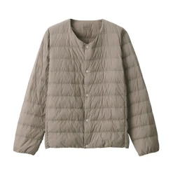 Hot Men's Lightweight Down Collarless Jacket Lightweight Down Jackets & Vests