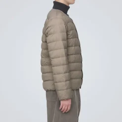 Hot Men's Lightweight Down Collarless Jacket Lightweight Down Jackets & Vests