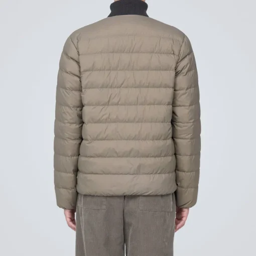 Hot Men's Lightweight Down Collarless Jacket Lightweight Down Jackets & Vests