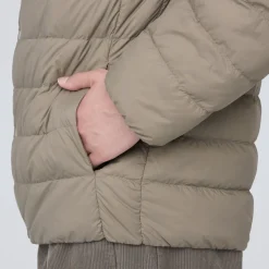 Hot Men's Lightweight Down Collarless Jacket Lightweight Down Jackets & Vests