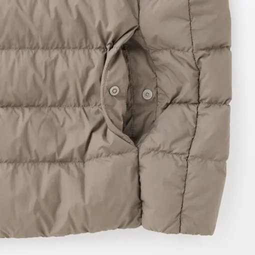Hot Men's Lightweight Down Collarless Jacket Lightweight Down Jackets & Vests