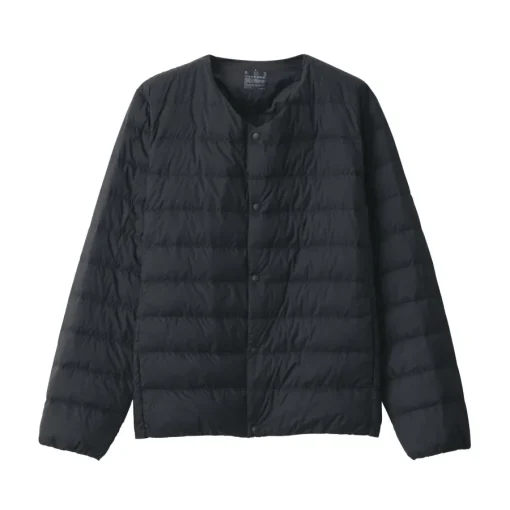 Hot Men's Lightweight Down Collarless Jacket Lightweight Down Jackets & Vests