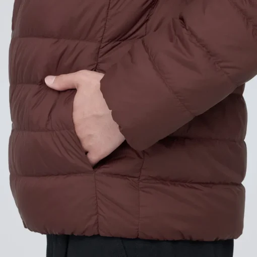 Hot Men's Lightweight Down Collarless Jacket Lightweight Down Jackets & Vests