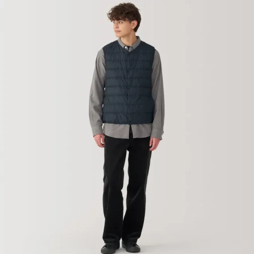 Sale Men's Lightweight Down Collarless Vest Lightweight Down Jackets & Vests