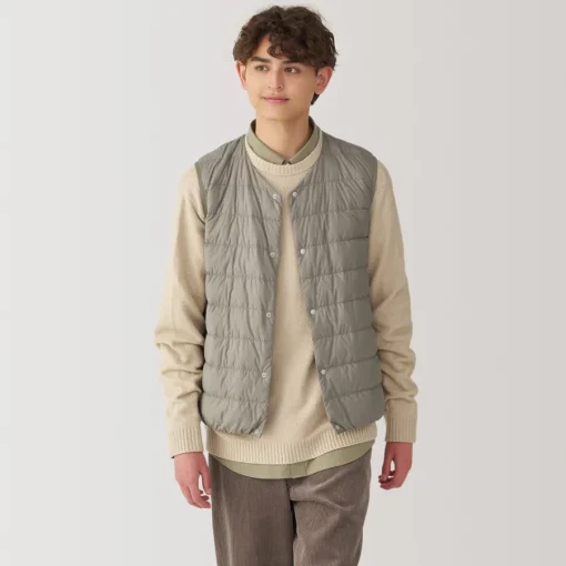 Sale Men's Lightweight Down Collarless Vest Lightweight Down Jackets & Vests