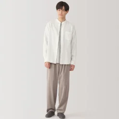 Discount Men's Linen Stand Collar Shirt Shirts & Polos