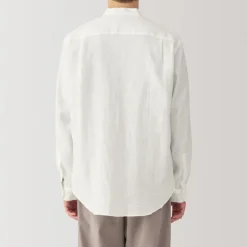 Discount Men's Linen Stand Collar Shirt Shirts & Polos