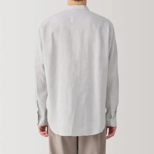 Discount Men's Linen Stand Collar Shirt Shirts & Polos
