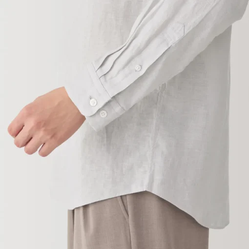 Discount Men's Linen Stand Collar Shirt Shirts & Polos