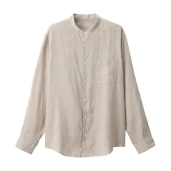 Discount Men's Linen Stand Collar Shirt Shirts & Polos