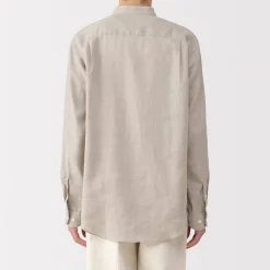 Discount Men's Linen Stand Collar Shirt Shirts & Polos