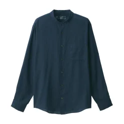 Discount Men's Linen Stand Collar Shirt Shirts & Polos