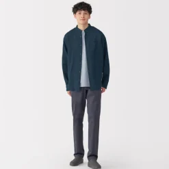 Discount Men's Linen Stand Collar Shirt Shirts & Polos