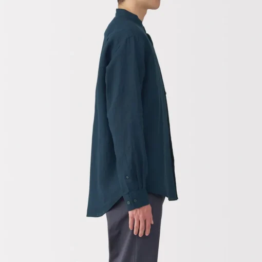 Discount Men's Linen Stand Collar Shirt Shirts & Polos