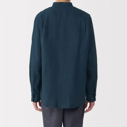 Discount Men's Linen Stand Collar Shirt Shirts & Polos