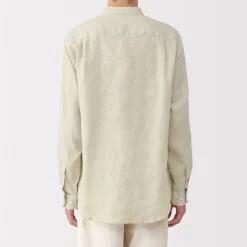 Discount Men's Linen Stand Collar Shirt Shirts & Polos