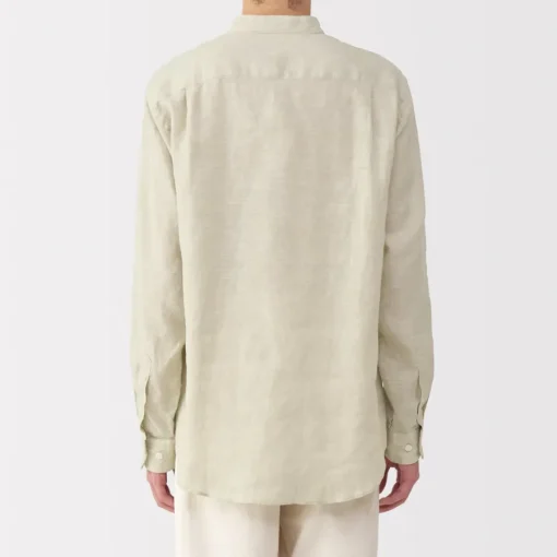 Discount Men's Linen Stand Collar Shirt Shirts & Polos