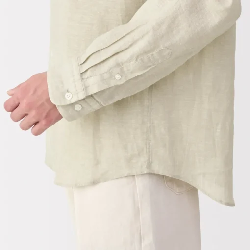 Discount Men's Linen Stand Collar Shirt Shirts & Polos