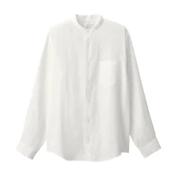 Discount Men's Linen Stand Collar Shirt Shirts & Polos