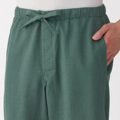 New Men's Lyocell Blend Waffle Weave Jinbei Loungewear Set Pajamas & Loungewear|Loungewear