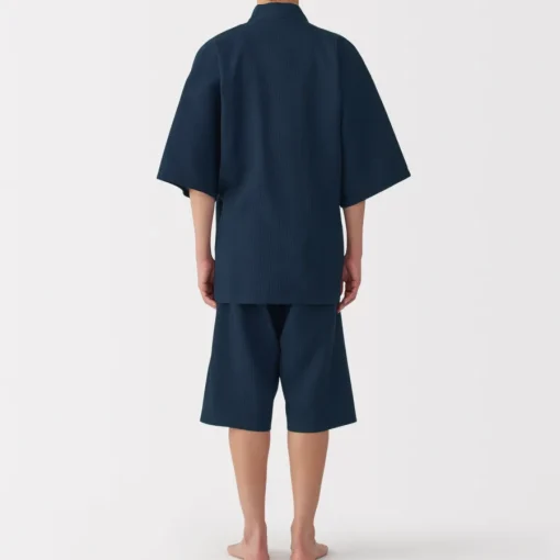 New Men's Lyocell Blend Waffle Weave Jinbei Loungewear Set Pajamas & Loungewear|Loungewear