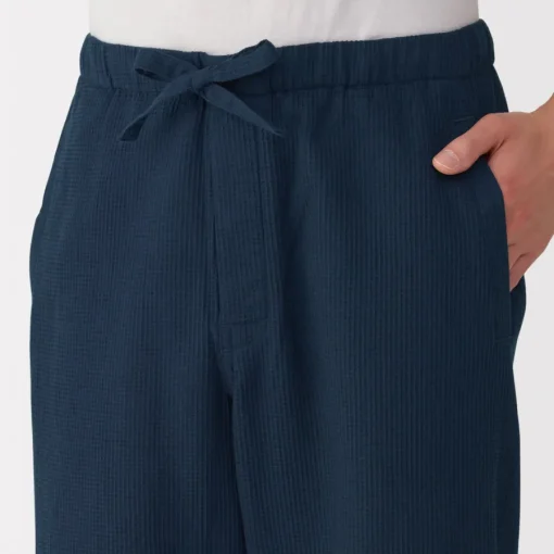 New Men's Lyocell Blend Waffle Weave Jinbei Loungewear Set Pajamas & Loungewear|Loungewear
