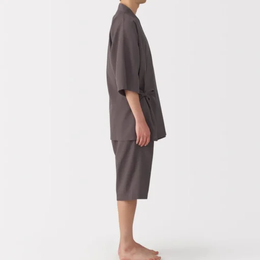 New Men's Lyocell Blend Waffle Weave Jinbei Loungewear Set Pajamas & Loungewear|Loungewear