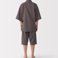 New Men's Lyocell Blend Waffle Weave Jinbei Loungewear Set Pajamas & Loungewear|Loungewear