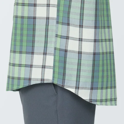 Clearance Men's Madras Check Button Down Short Sleeve Shirt Shirts & Polos