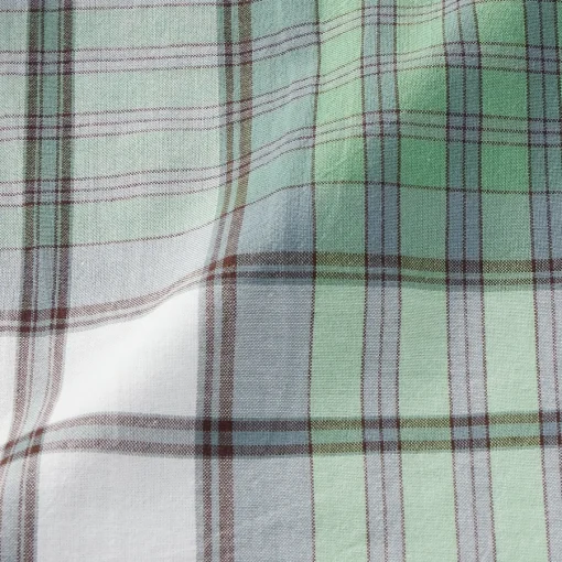 Clearance Men's Madras Check Button Down Short Sleeve Shirt Shirts & Polos