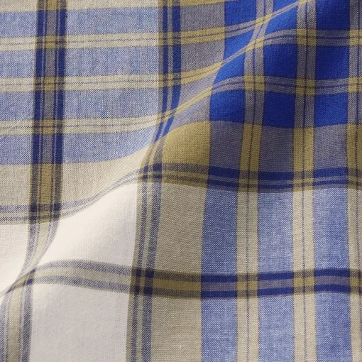 Clearance Men's Madras Check Button Down Short Sleeve Shirt Shirts & Polos