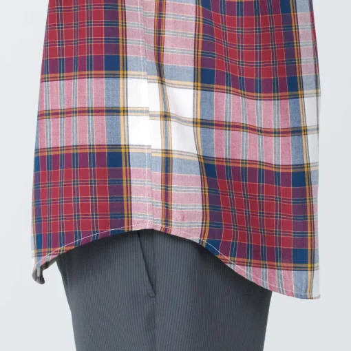 Clearance Men's Madras Check Button Down Short Sleeve Shirt Shirts & Polos