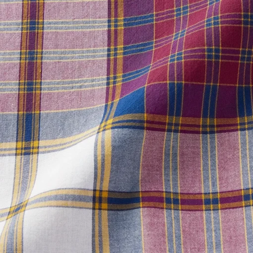 Clearance Men's Madras Check Button Down Short Sleeve Shirt Shirts & Polos