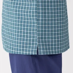 Clearance Men's Madras Check Open Collar Short Sleeve Shirt Shirts & Polos