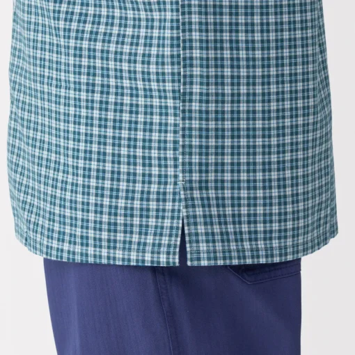 Clearance Men's Madras Check Open Collar Short Sleeve Shirt Shirts & Polos