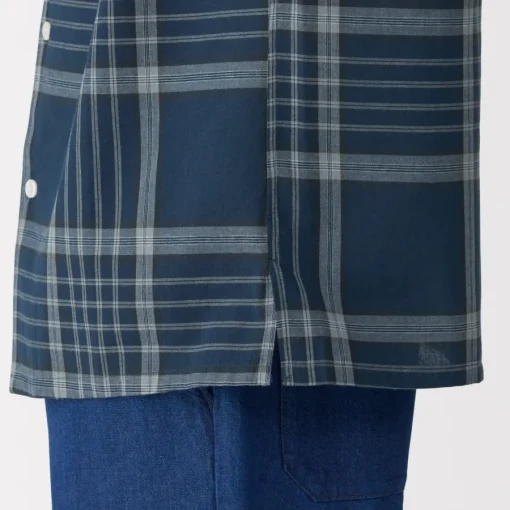 Clearance Men's Madras Check Open Collar Short Sleeve Shirt Shirts & Polos
