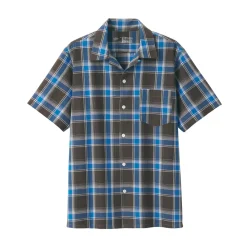 Clearance Men's Madras Check Open Collar Short Sleeve Shirt Shirts & Polos