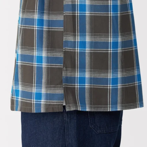 Clearance Men's Madras Check Open Collar Short Sleeve Shirt Shirts & Polos