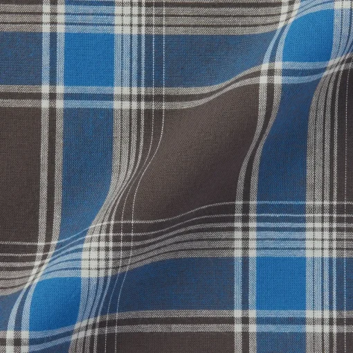 Clearance Men's Madras Check Open Collar Short Sleeve Shirt Shirts & Polos