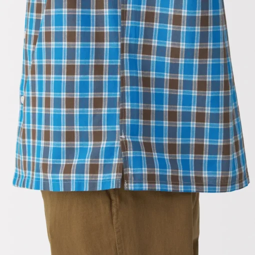Clearance Men's Madras Check Open Collar Short Sleeve Shirt Shirts & Polos