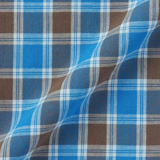 Clearance Men's Madras Check Open Collar Short Sleeve Shirt Shirts & Polos