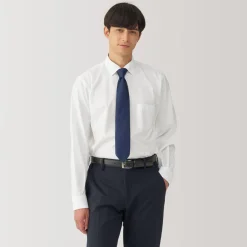 Fashion Men's Non-Iron Semi Wide Collar Shirt Shirts & Polos