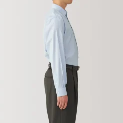 Fashion Men's Non-Iron Semi Wide Collar Shirt Shirts & Polos