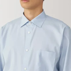 Fashion Men's Non-Iron Semi Wide Collar Shirt Shirts & Polos