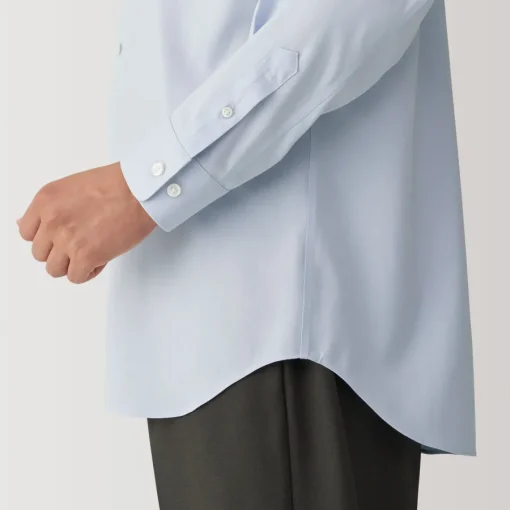 Fashion Men's Non-Iron Semi Wide Collar Shirt Shirts & Polos