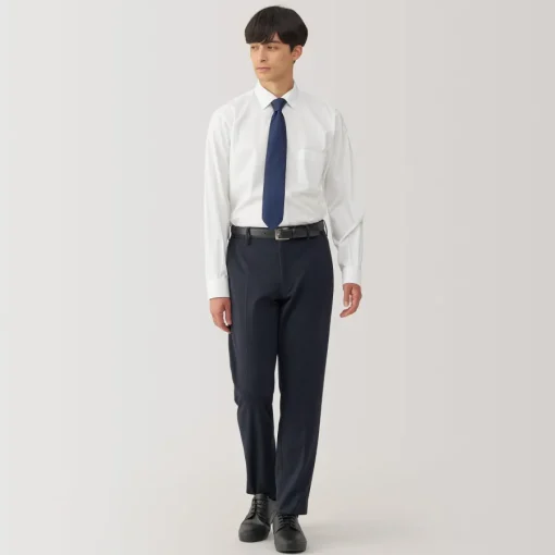 Fashion Men's Non-Iron Semi Wide Collar Shirt Shirts & Polos