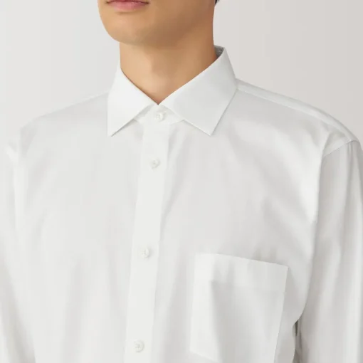 Fashion Men's Non-Iron Semi Wide Collar Shirt Shirts & Polos