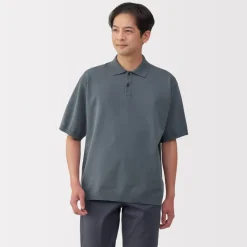 Online Men's Quick Dry Crew Neck Short Sleeve Knit Polo Shirt Shirts & Polos