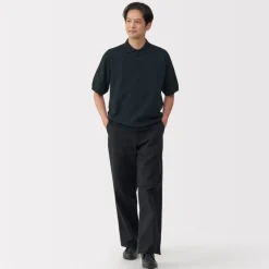 Online Men's Quick Dry Crew Neck Short Sleeve Knit Polo Shirt Shirts & Polos