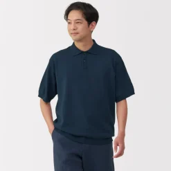Online Men's Quick Dry Crew Neck Short Sleeve Knit Polo Shirt Shirts & Polos